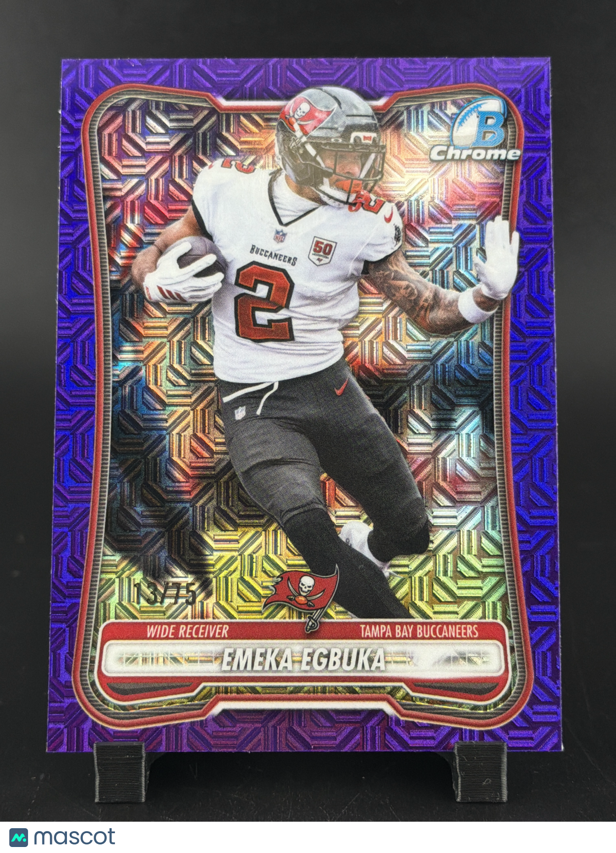 2026 Bowman Chrome Emeka Egbuka #BCV-93 Purple Mojo Refractor