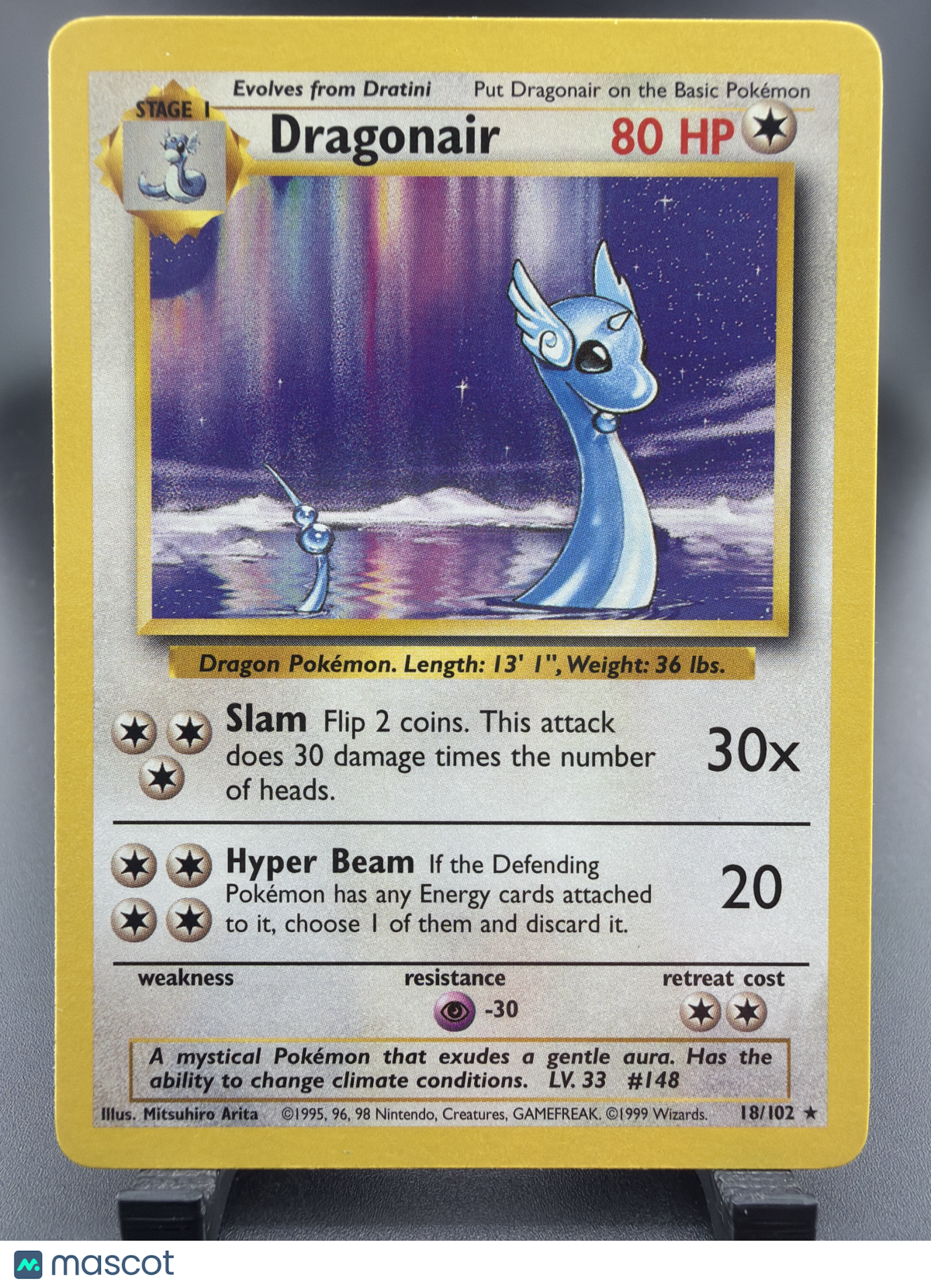 1999 Base Set Dragonair Rare #18/102