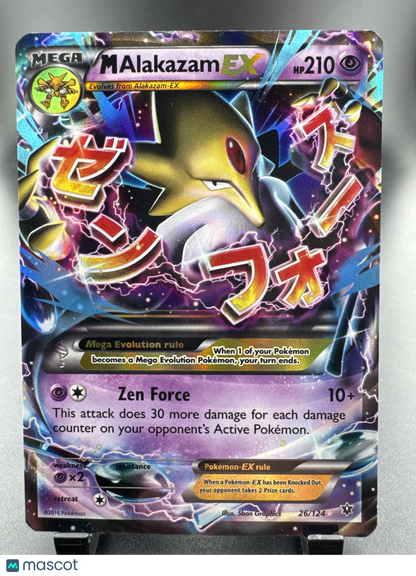 2016 Fates Collide M Alakazam EX Holo Rare #26/124
