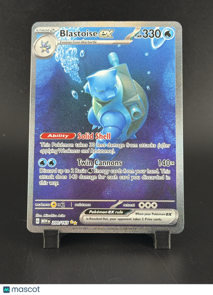 2023 Scarlet & Violet 151 Blastoise EX Holo Secret Rare FA SAR #200/165