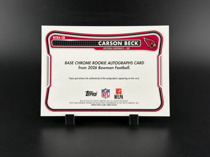 2026 Bowman Football Carson Beck #BCRA-CB RC