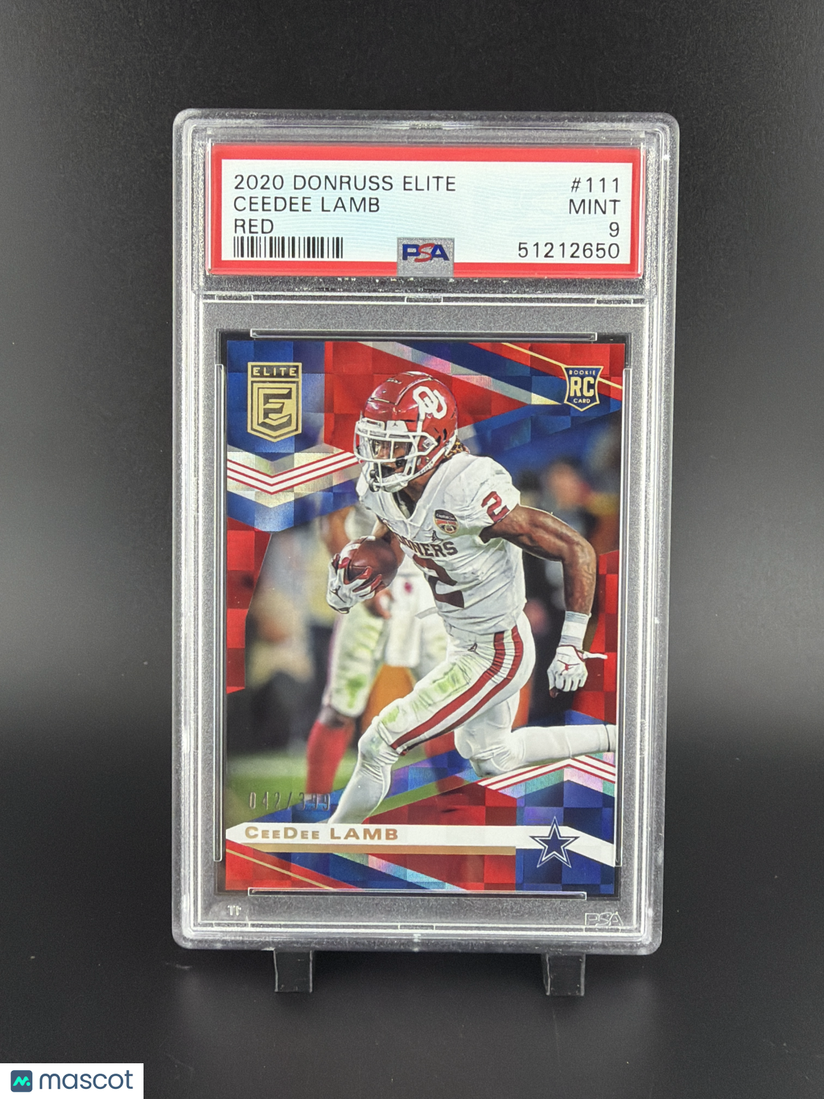 2020 Panini Donruss Elite Ceedee Lamb #111 Red PSA 9