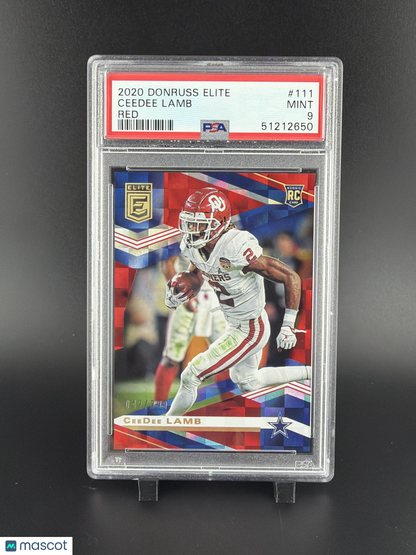 2020 Panini Donruss Elite Ceedee Lamb #111 Red PSA 9