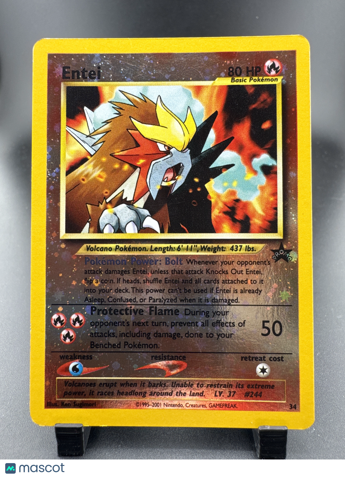 Wizards Entei Reverse Holo Black Star Promo #34
