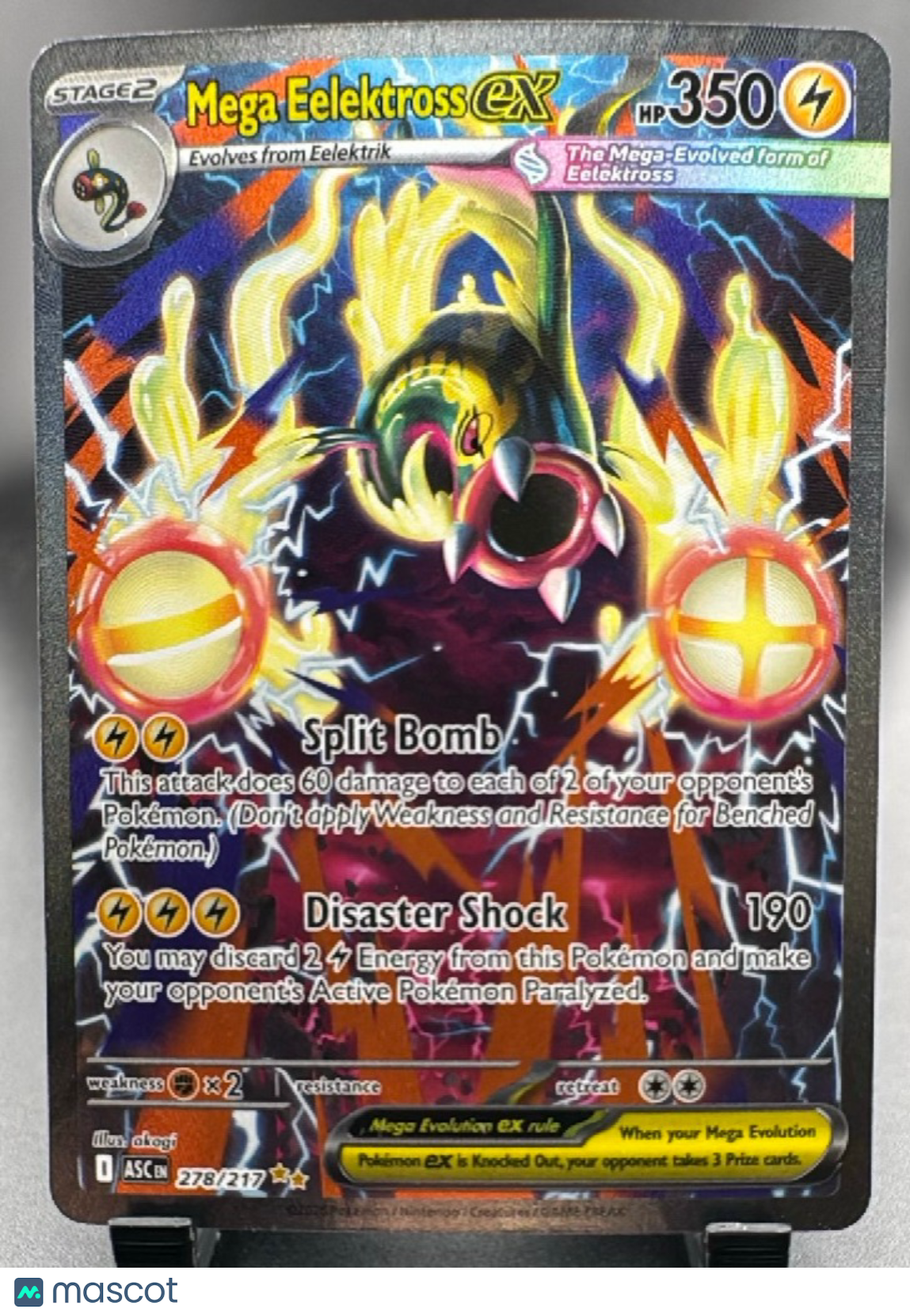2026 Mega Evolution – Ascended Heroes Mega Eelektross EX Holo SAR HR #278/217