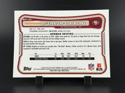 2026 Topps Bowman Chrome De'Zhaun Stribling #BCV-141 RC