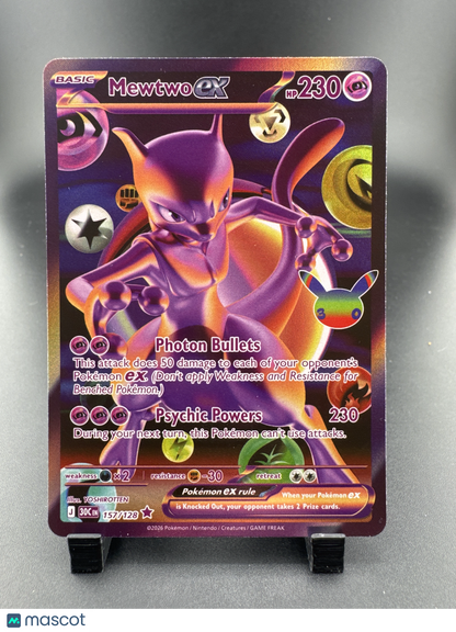 2026 30th Celebration Mewtwo EX Holo Secret Rare FA SAR #157/128
