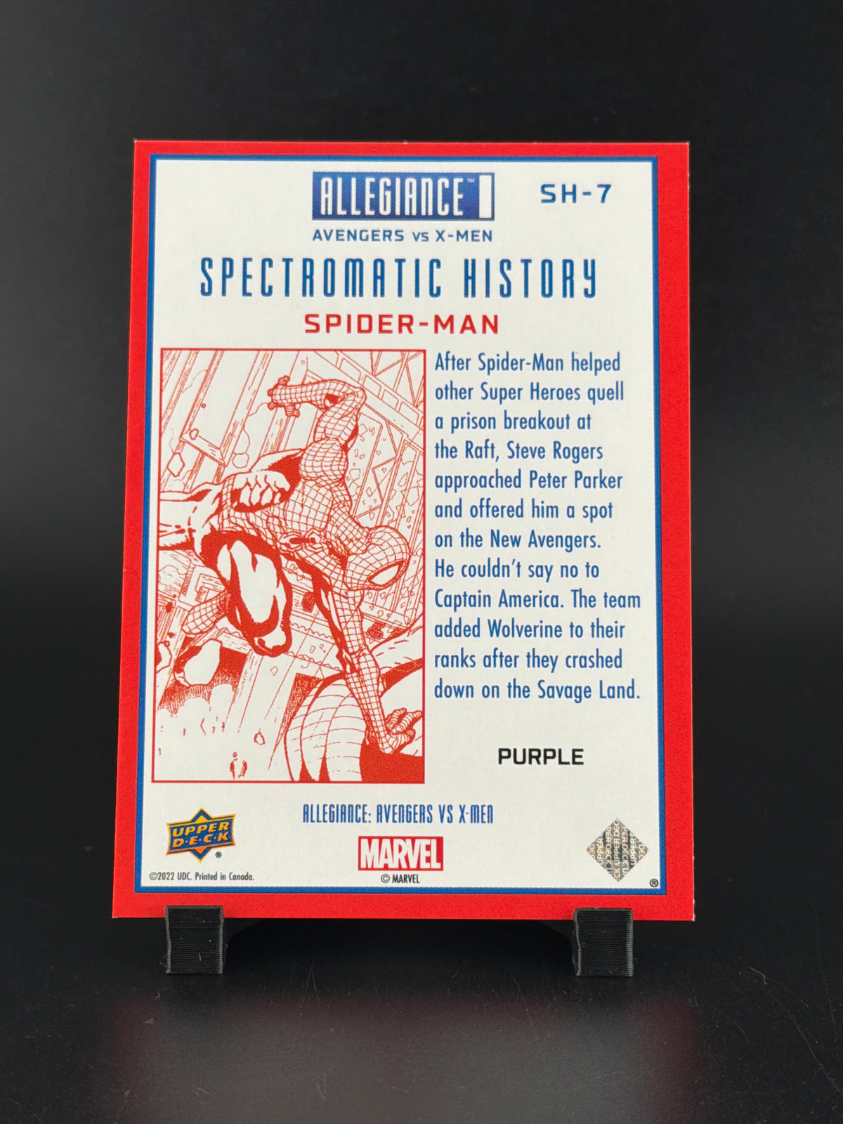 2022 Upper Deck Marvel Allegiance Avengers vs X-Men Insert Spectromatic History