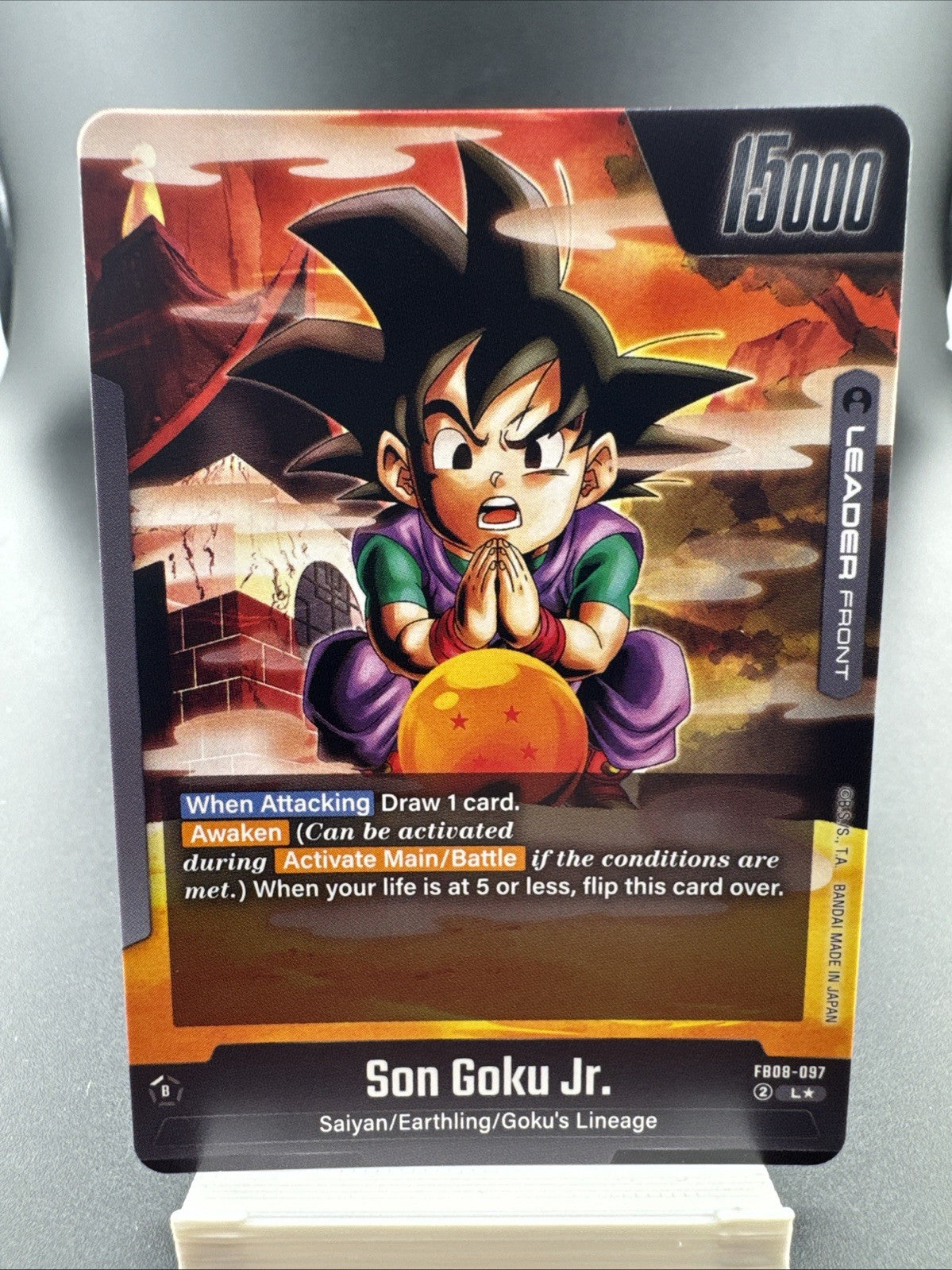 Son Goku Jr FB08-097 Leader Alt Art | Saiyan's Pride | Dragon Ball Fusion World