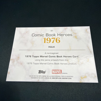 2025 Topps Comic Book Heroes Golden Anniversary Hulk #41 Black 1/10
