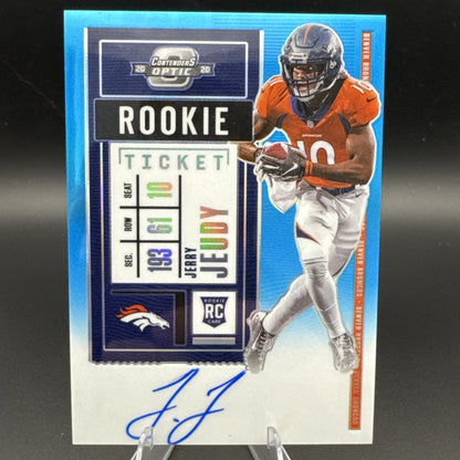 2020 Panini Contenders Optic - Rookie Ticket Autographs Blue Jerry Jeudy 64/99