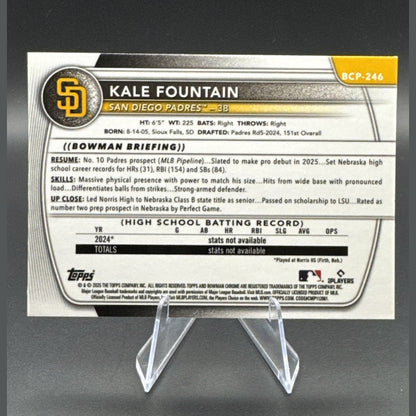 2025 Bowman Chrome Kale Fountain BCP-246