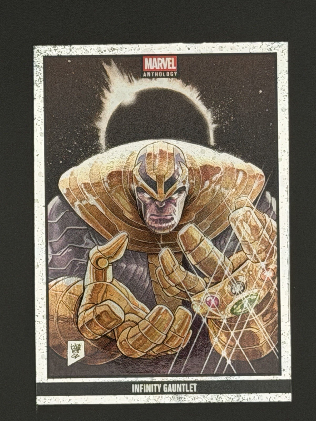 2025 Panini Marvel Anthology 37 Infinity GauntleT 9/10 Cosmo Holo THANOS