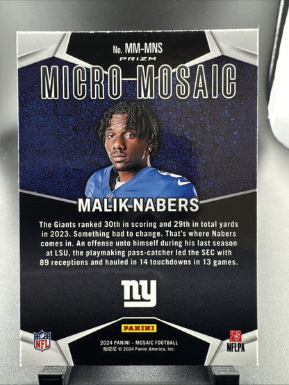 2024 Panini Mosaic Malik Nabers Micro Mosaic RC SSP Giants Case Hit 🔥