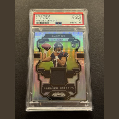 2023 Panini Prizm CJ Stroud #PJCJS Premier Jerseys RC PSA 10