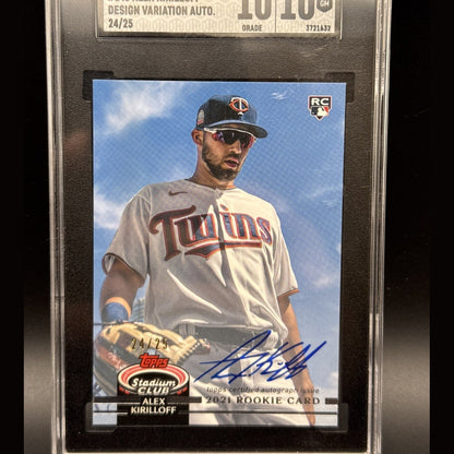 SGC 10 2021 Topps Alex Kiriloff Stadium Chrome AUTO #148 - Minnesota Twins 24/25