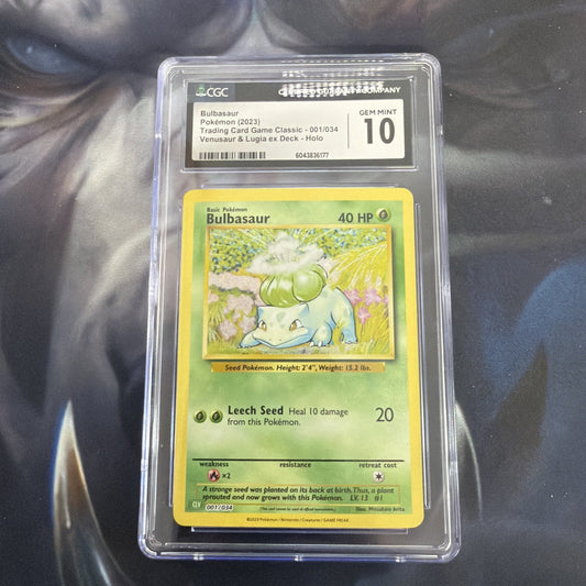 1999 Bulbasaur 044/102 Base Set Regular Graded #10 CGC
