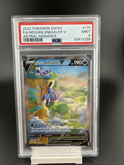 Pokemon SWSH Astral Radiance #175 Full Art Hisuian Sneasler V Alt Art PSA 9 Mint