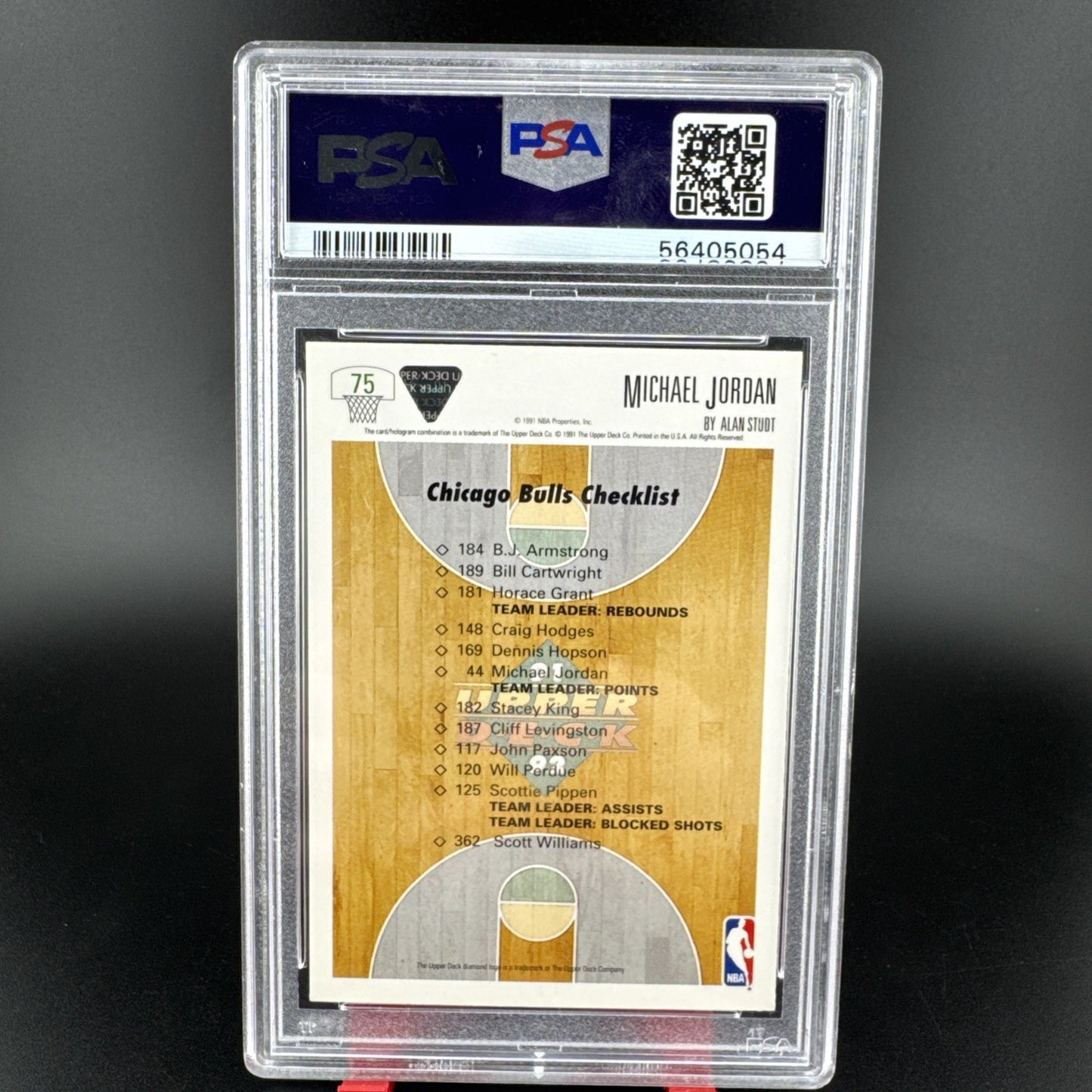 1991-92 Upper Deck - Team Checklist Michael Jordan #75 PSA 8