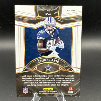 2020 Panini Select #RS-7 CeeDee Lamb Rookie Selections Silver Prizm Dallas
