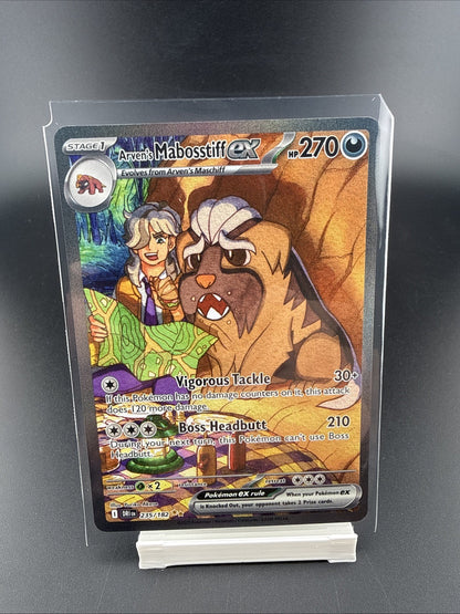 Pokemon Card Arven's Mabosstiff ex 235/182 Destined Rivals LP