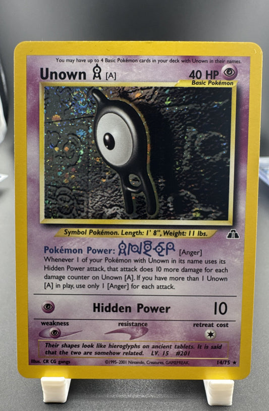 Pokemon Unown [A] 14/75 Neo Discovery Holo 14/75