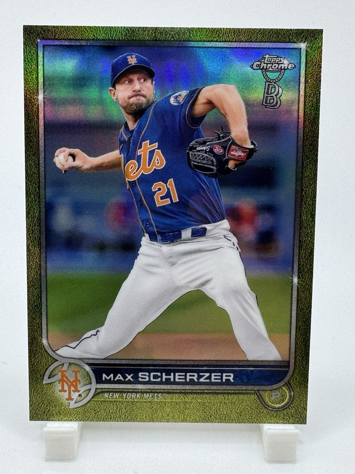 2022 Topps Chrome Max Scherzer Ben Baller #66 Grass Refractor /15 BB #66