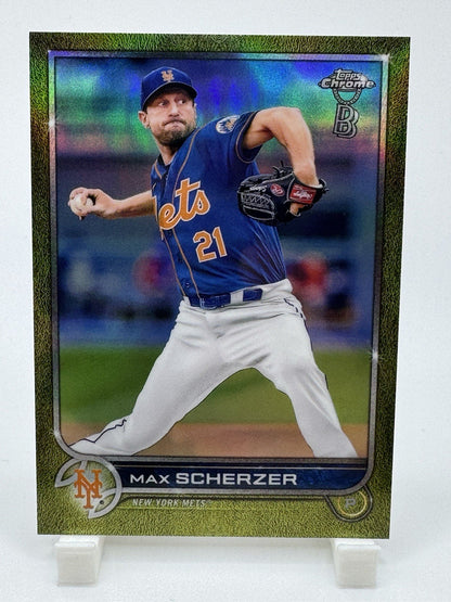 2022 Topps Chrome Max Scherzer Ben Baller #66 Grass Refractor /15 BB #66