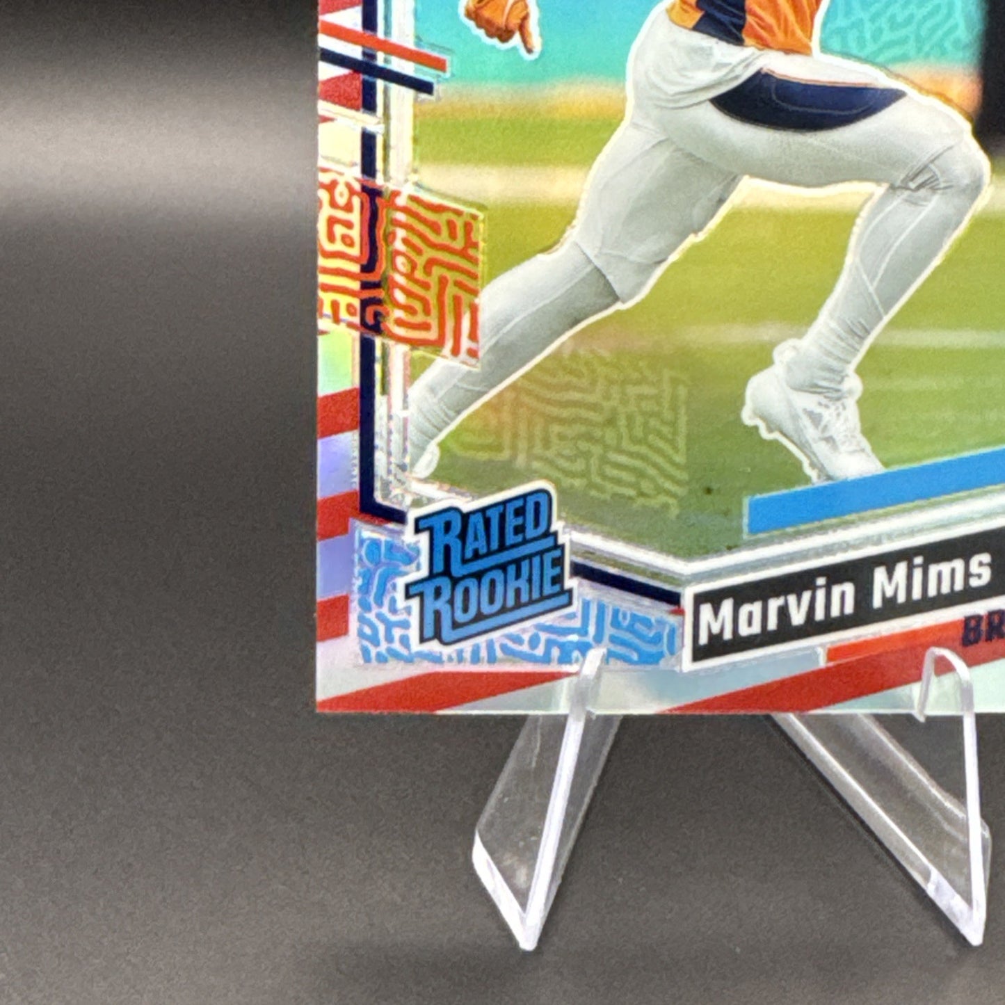 2023 Panini Marvin Mims SSP Candy Cane Optic Holo Rated Rookie #231