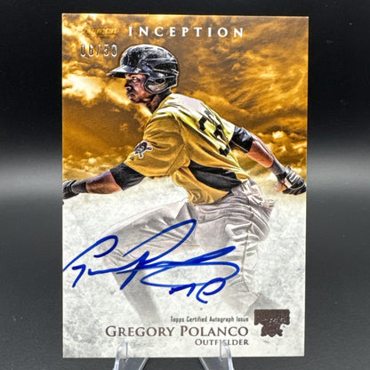 2013 Bowman Inception Prospect On Card Auto Orange 6/50 Gregory Polanco #PA-GP