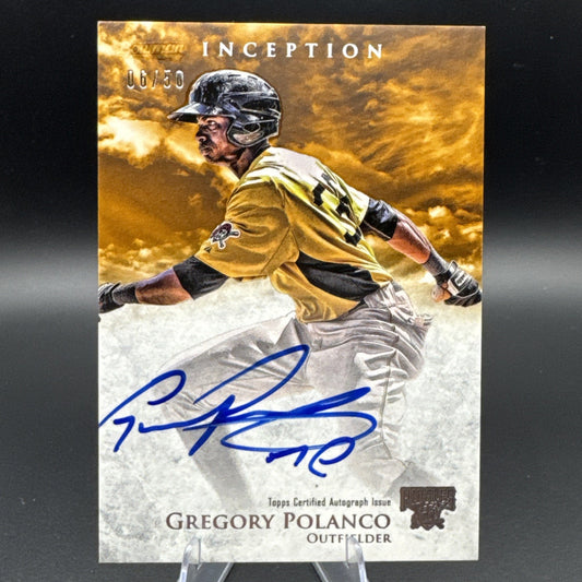 2013 Bowman Inception Prospect On Card Auto Orange 6/50 Gregory Polanco #PA-GP