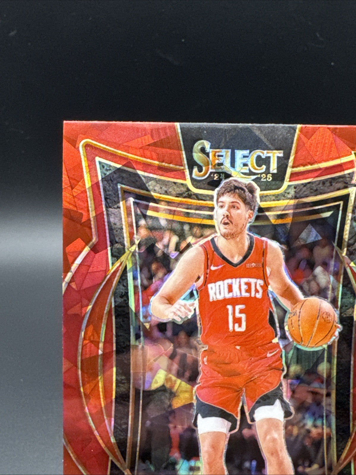 Panini 2024-25 Select Reed Sheppard #68 Rockets Red Cracked Ice Concourse