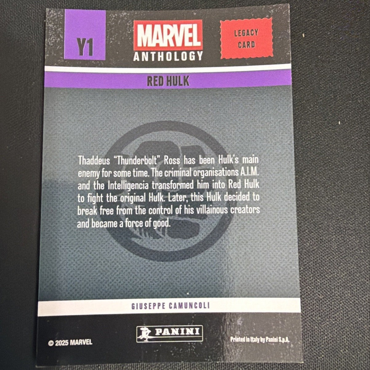 2025 Panini Marvel Anthology Legacy Cards Red Hulk Y1