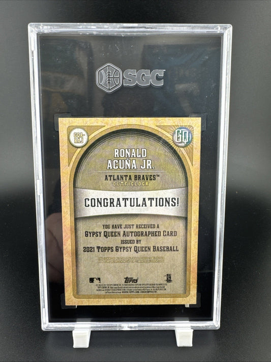 2021 Topps Gypsy Queen Ronald Acuna Autographed SGA GM 10 Auto 10
