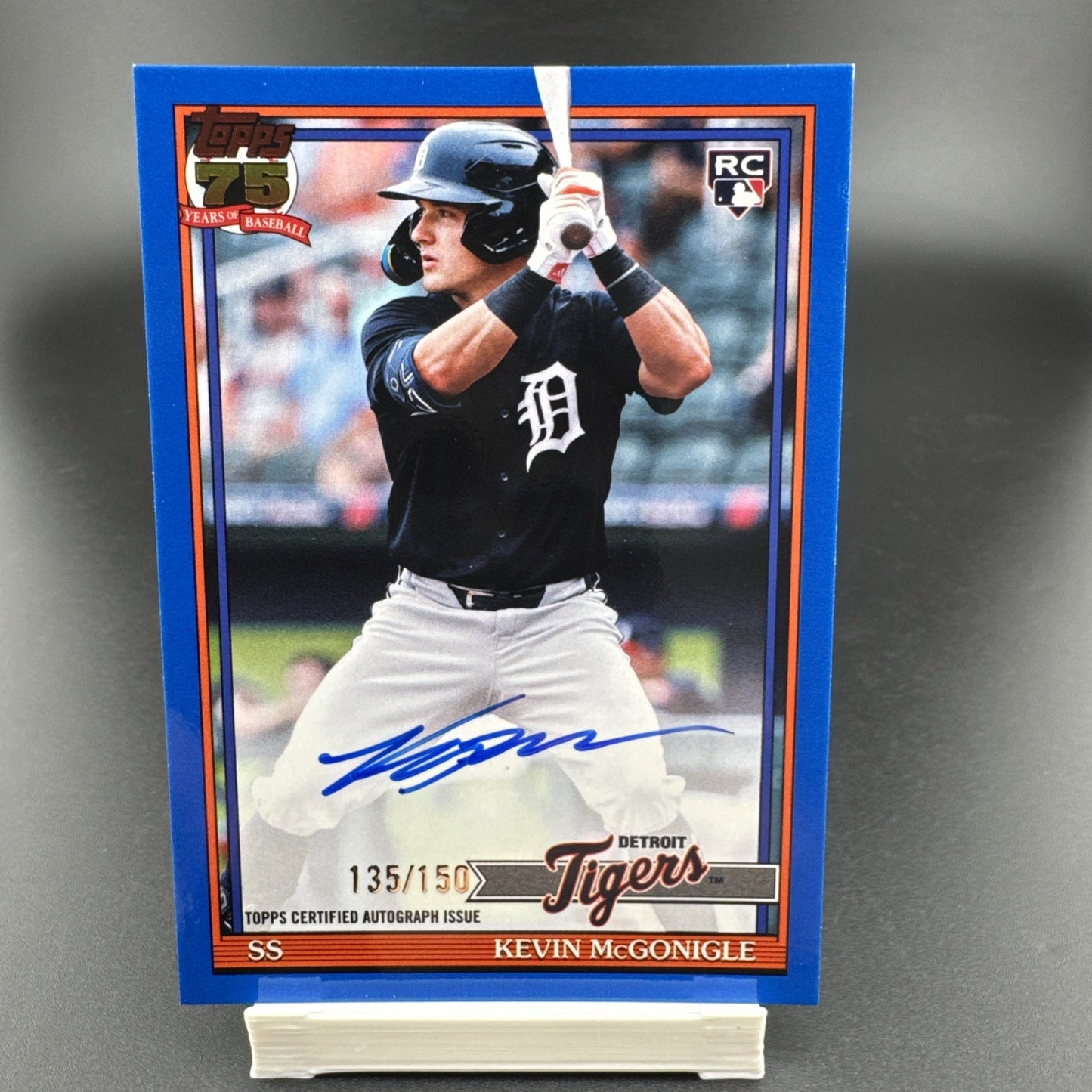 2026 Topps Series 2 Kevin McGonigle Tigers 1991 75th Anniversary AUTO /150 RC