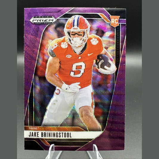 2025 Prizm Draft Picks #18 Jake Briningstool Purple Wave Rookie Logo