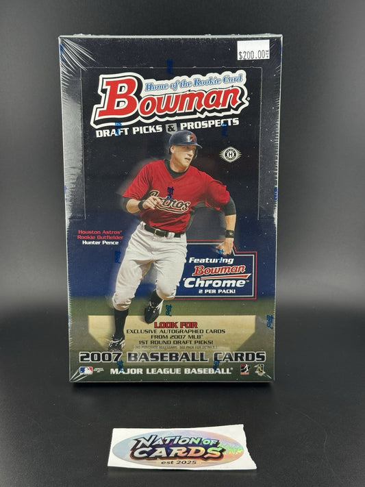 2007 Bowman Draft Picks & Prospects - Factory Sealed Hobby Box NEW