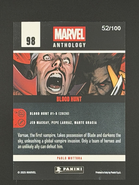 2025 Panini Marvel Anthology - Blood Hunt - 98 Drop Holo /100