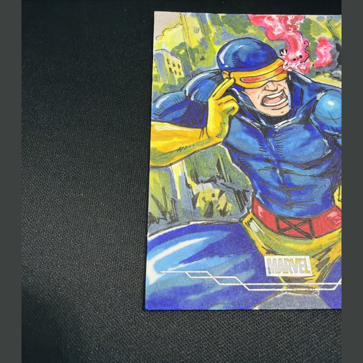 2025 Topps Chrome Marvel Studios CYCLOPS ARTIST SKETCH AUTO # 1/1 Allen Serrano