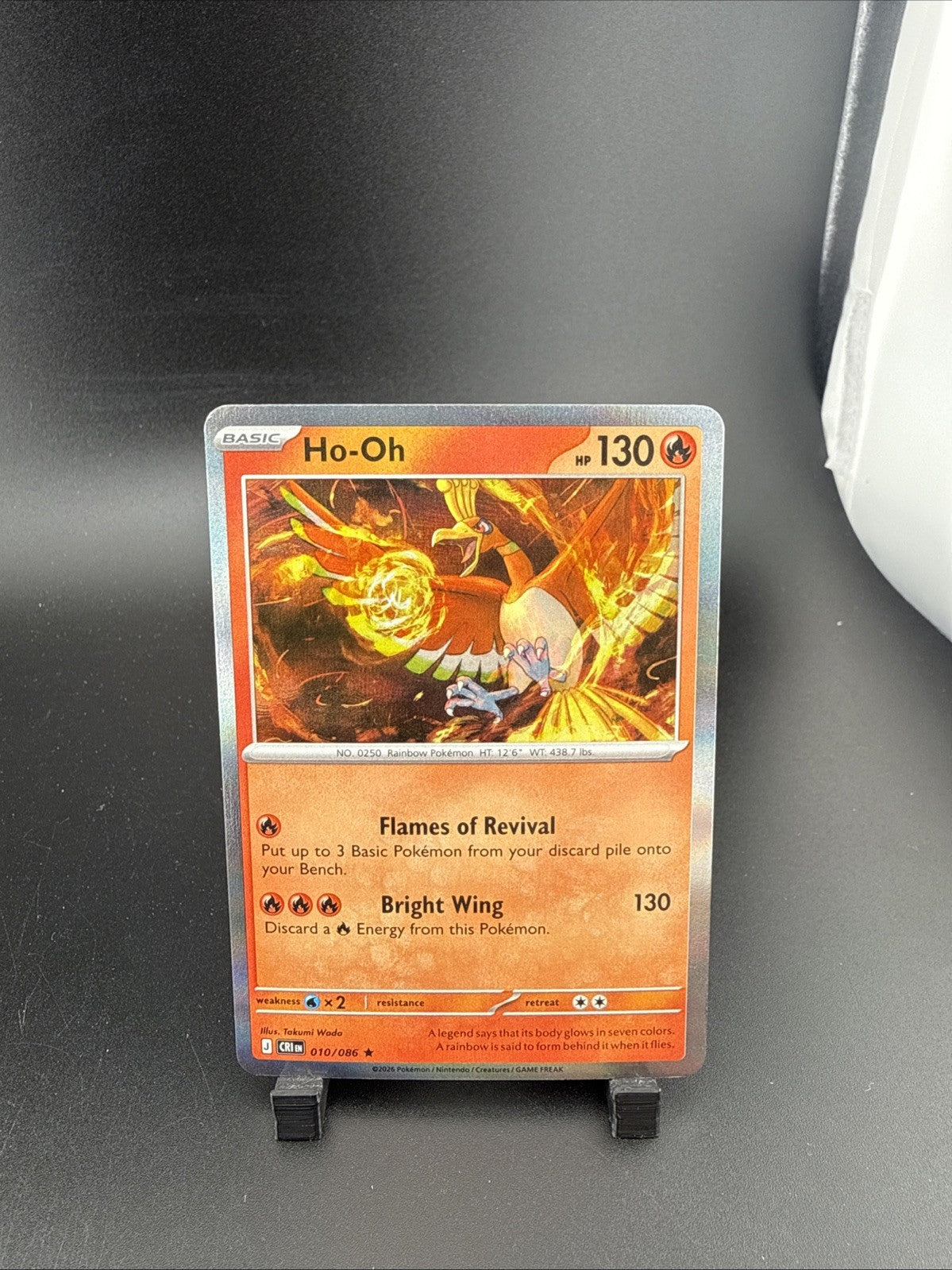 Nintendo Ho-Oh 010/086 Basic 130 HP Flames of Revival Bright Wing Pokémon ENG