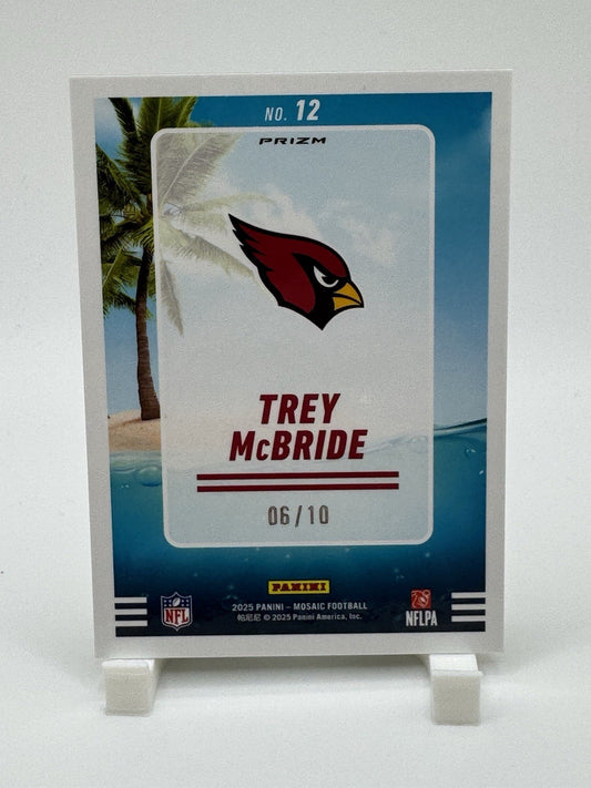 Trey McBride 2025 Mosaic Splash Gold Mosaic Prizm 6/10 Cardinals