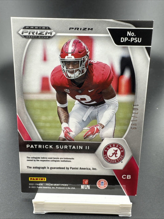 2021 Panini Prizm Draft Picks Draft Picks Autographs Patrick Surtain II 107/199