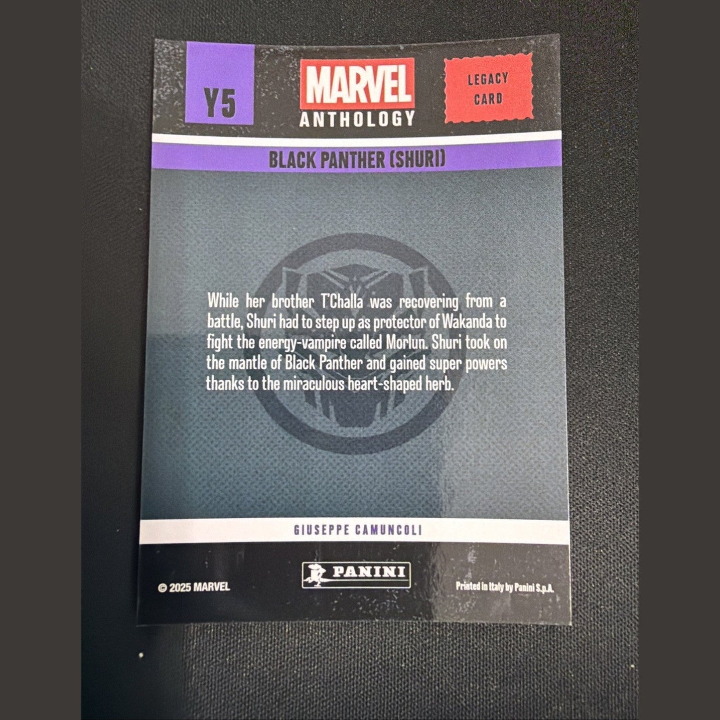 2025 Panini Marvel Anthology Legacy Cards - Black Panther (Shuri) Y5