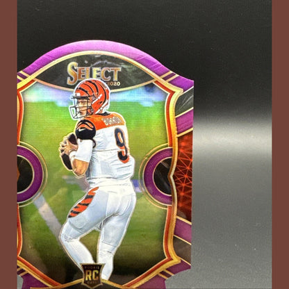 2020 Panini Select - Concourse Joe Burrow #46 Purple Prizm Die-Cut (RC)