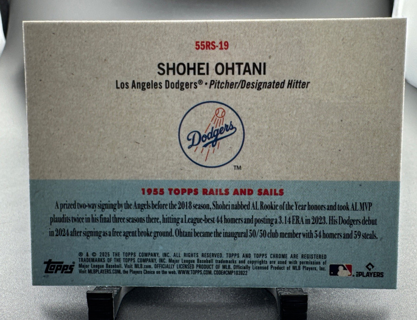 🔥2025 Topps Chrome Platinum Shohei Ohtani Rails & Sails Insert 55RS-19 Dodgers