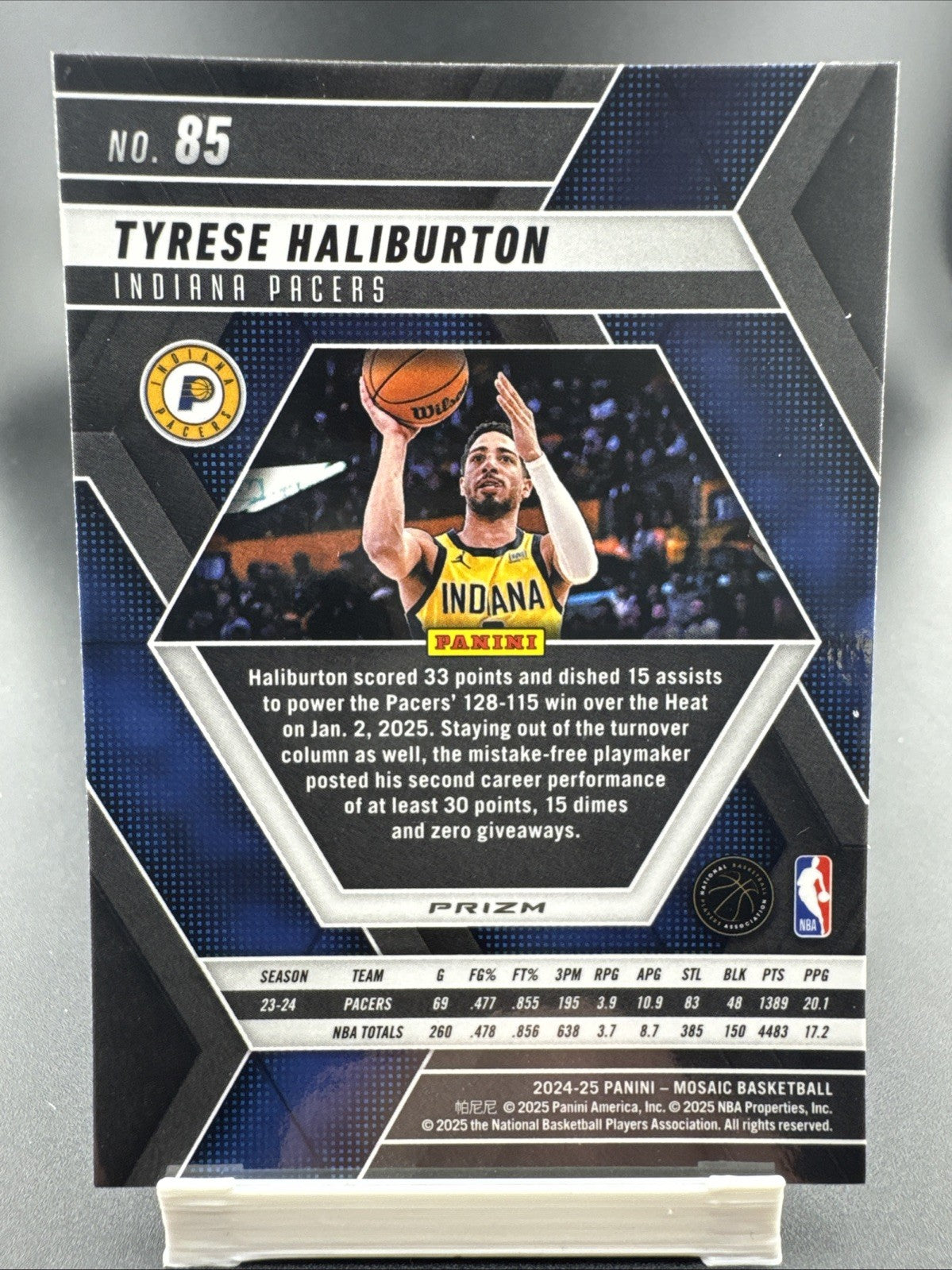 2024-25 Panini Mosaic - Tyrese Haliburton #85 Genesis Mosaic Prizm