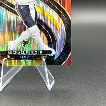 2024 Select Michael Penix Jr. Premier RC Red and Yellow Prizm Shock #110