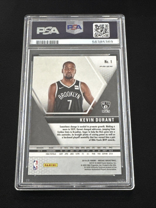 2019 Panini Mosaic Kevin Durant Pink Camo  PSA 10