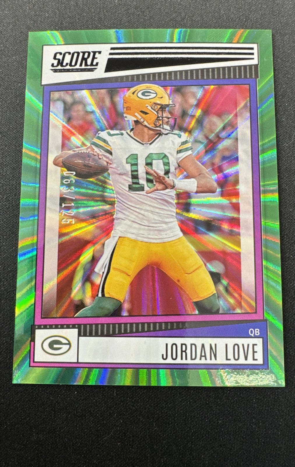 2022 Score - Jordan Love #98 Green burst /125