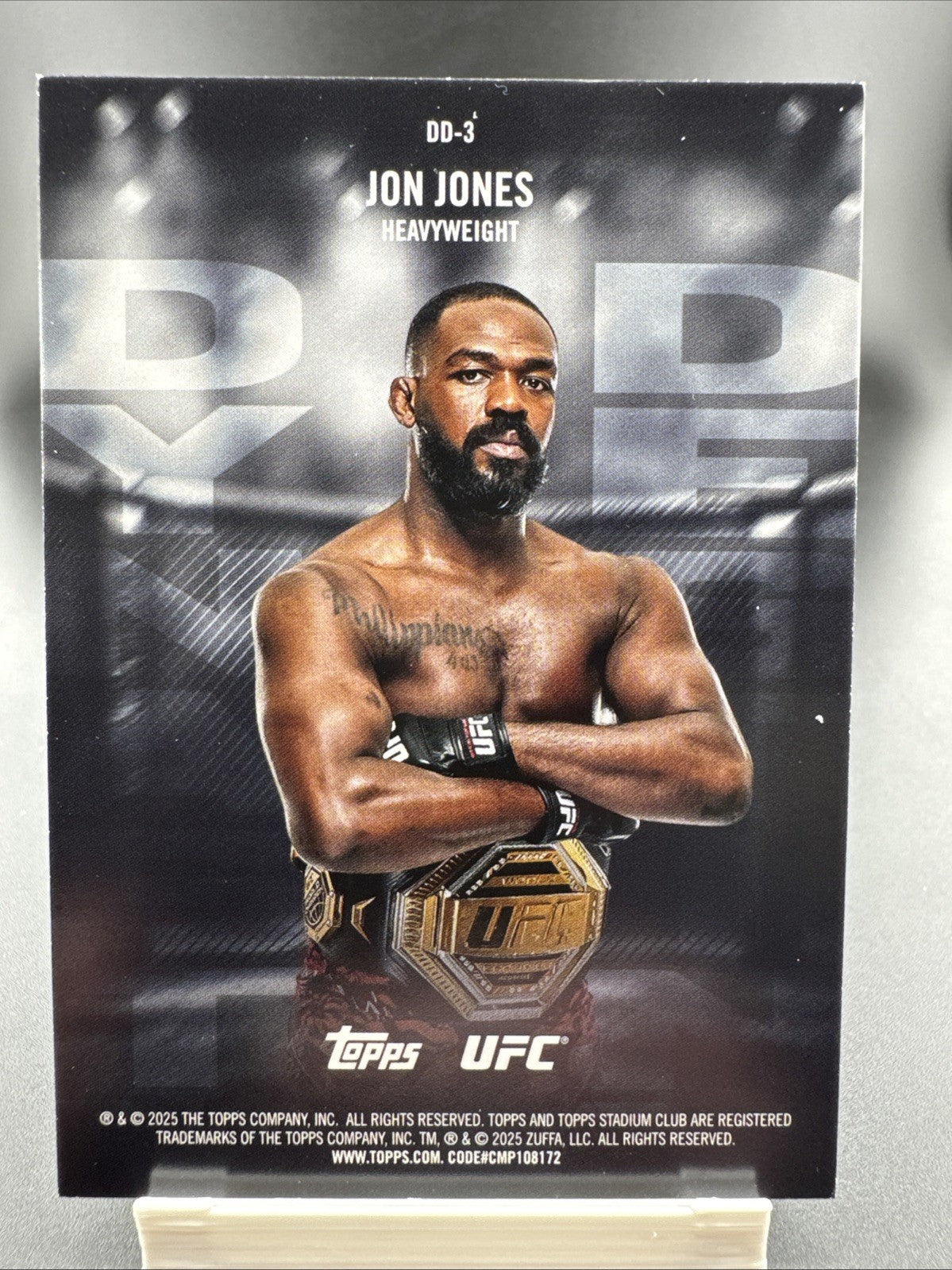 2025 Topps Stadium Club UFC - Dynasty and Destiny Jon Jones #DD-3 Black /99